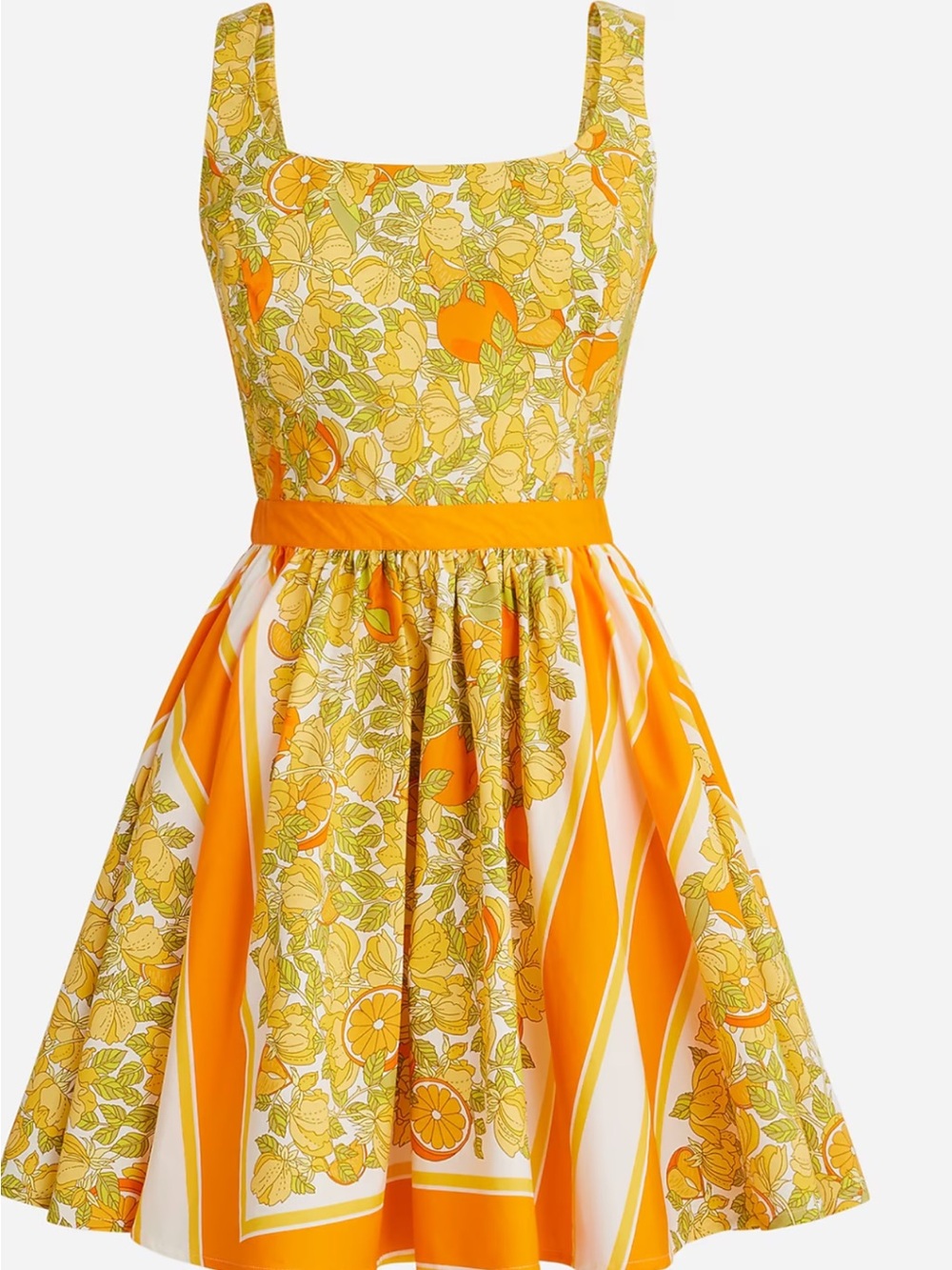 J. Crew Yellow & Orange Floral Sundress